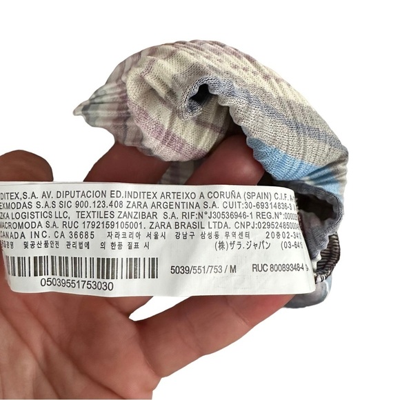 ZARA Multicolor Stripe Pleated Long Balloon Sleeve Dress - Picture 10 of 14